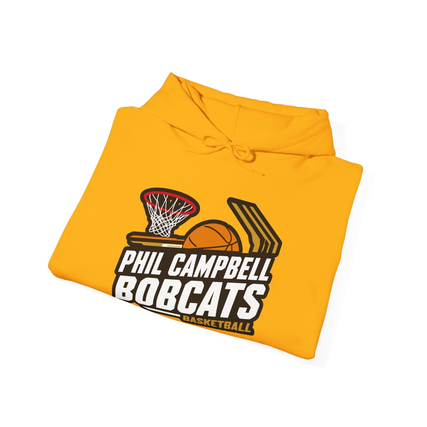 Adult Hoodie Sweatshirt \ Phil Campbell Bobcats Basketball \ PCBBK1