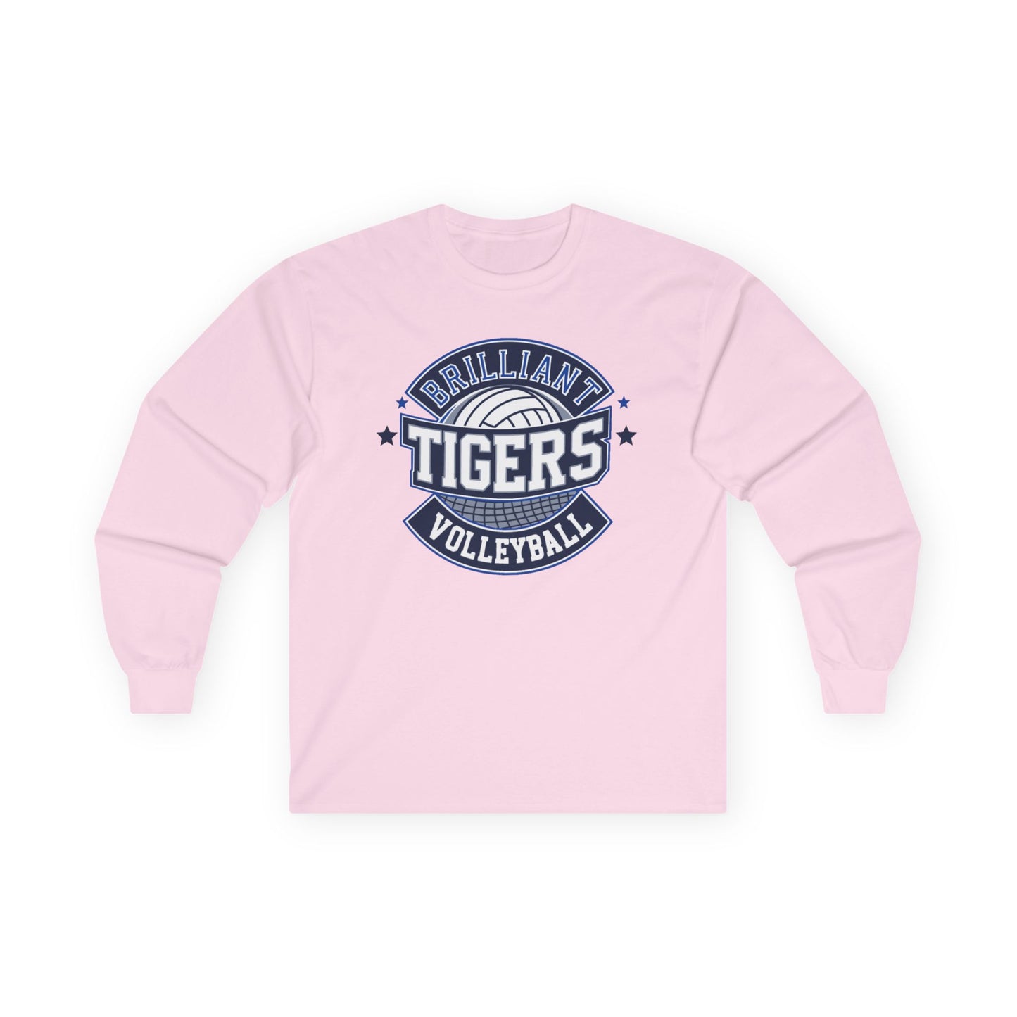 Adult Long Sleeve Tee \ Brilliant Tigers Volleyball \ BTV1