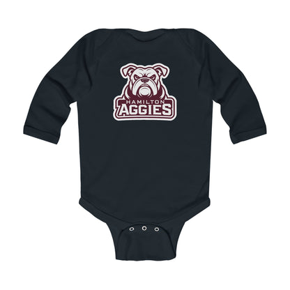 Long Sleeve Baby Bodysuit \ Hamilton Aggies \ HA4