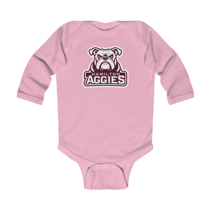 Long Sleeve Baby Bodysuit \ Hamilton Aggies \ HA4