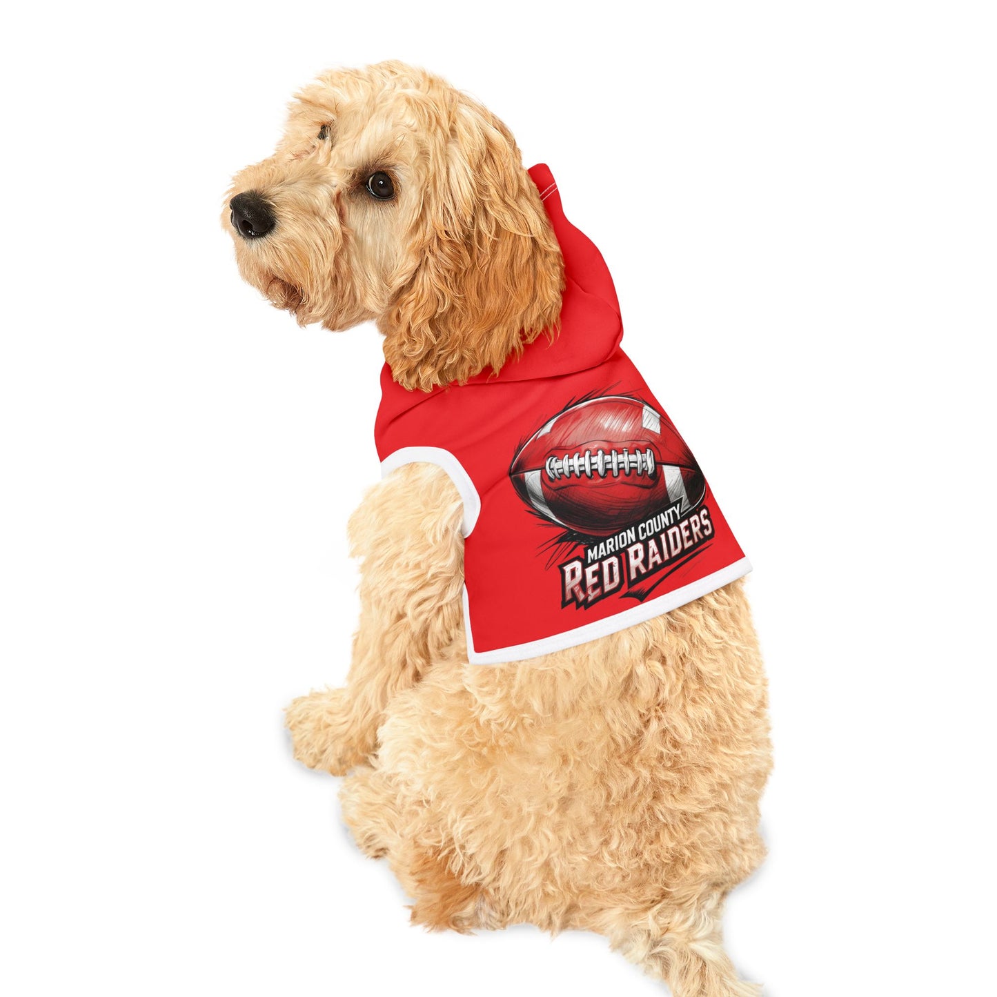 Pet Hoodie \ Marion County Red Raiders Football \ MCF1