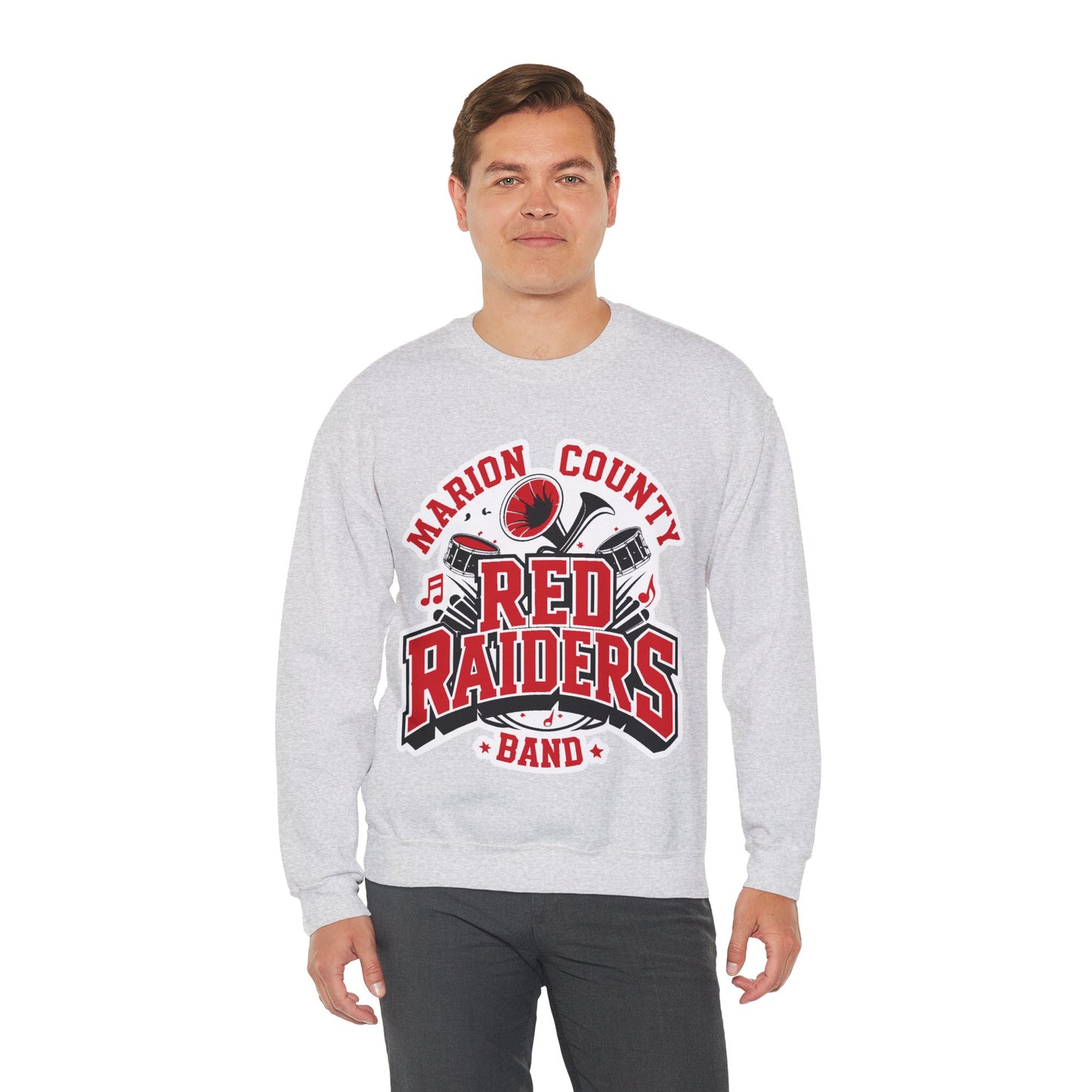 Adult Crewneck Sweatshirt \ Marion County Red Raiders Band \ MCB2