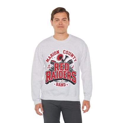 Adult Crewneck Sweatshirt \ Marion County Red Raiders Band \ MCB2