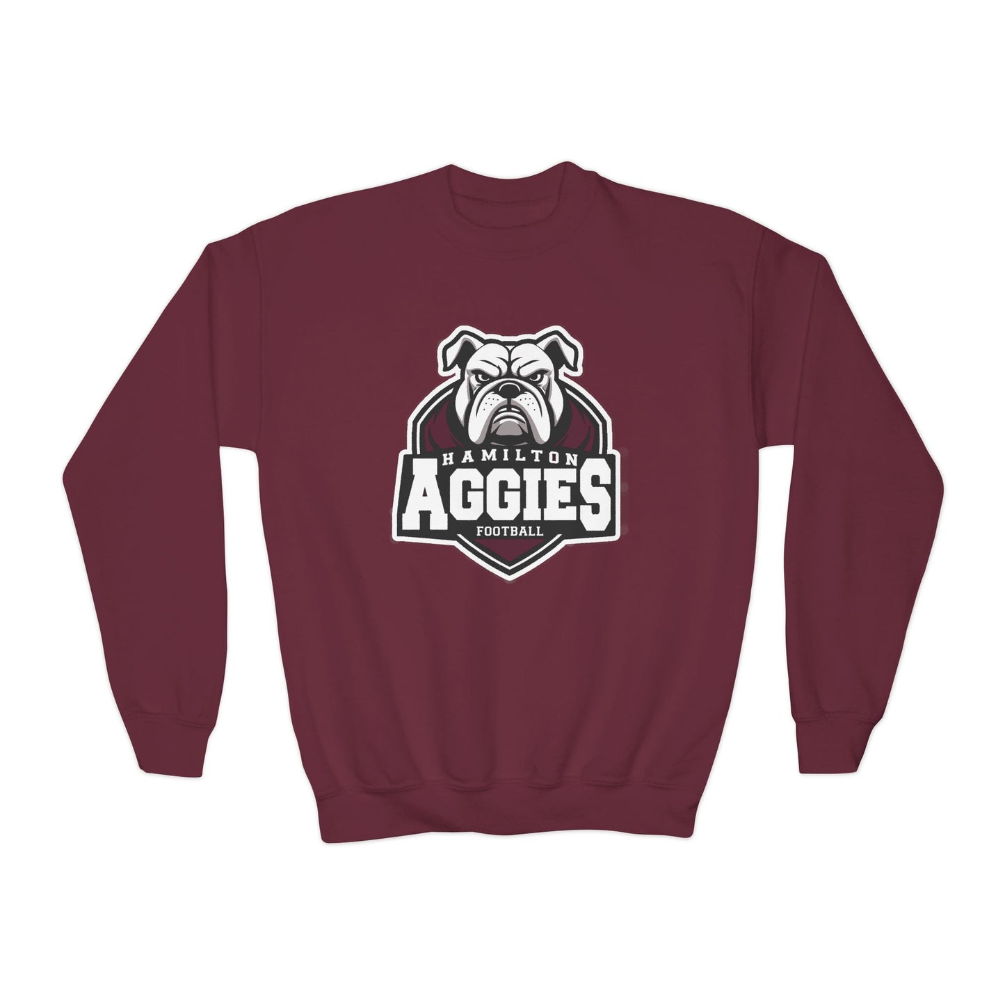 Youth Crewneck Sweatshirt \ Hamilton Aggies Football \ HAF2