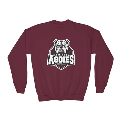 Youth Crewneck Sweatshirt \ Hamilton Aggies Football \ HAF2