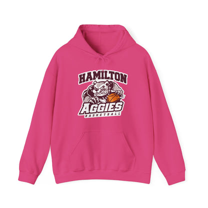 Adult Hoodie Sweatshirt \ Hamilton Aggies Basketball \ HABB1