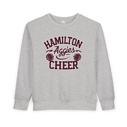 Toddler Crewneck Sweatshirt \ Hamilton Aggies Cheer \ Style HAC2