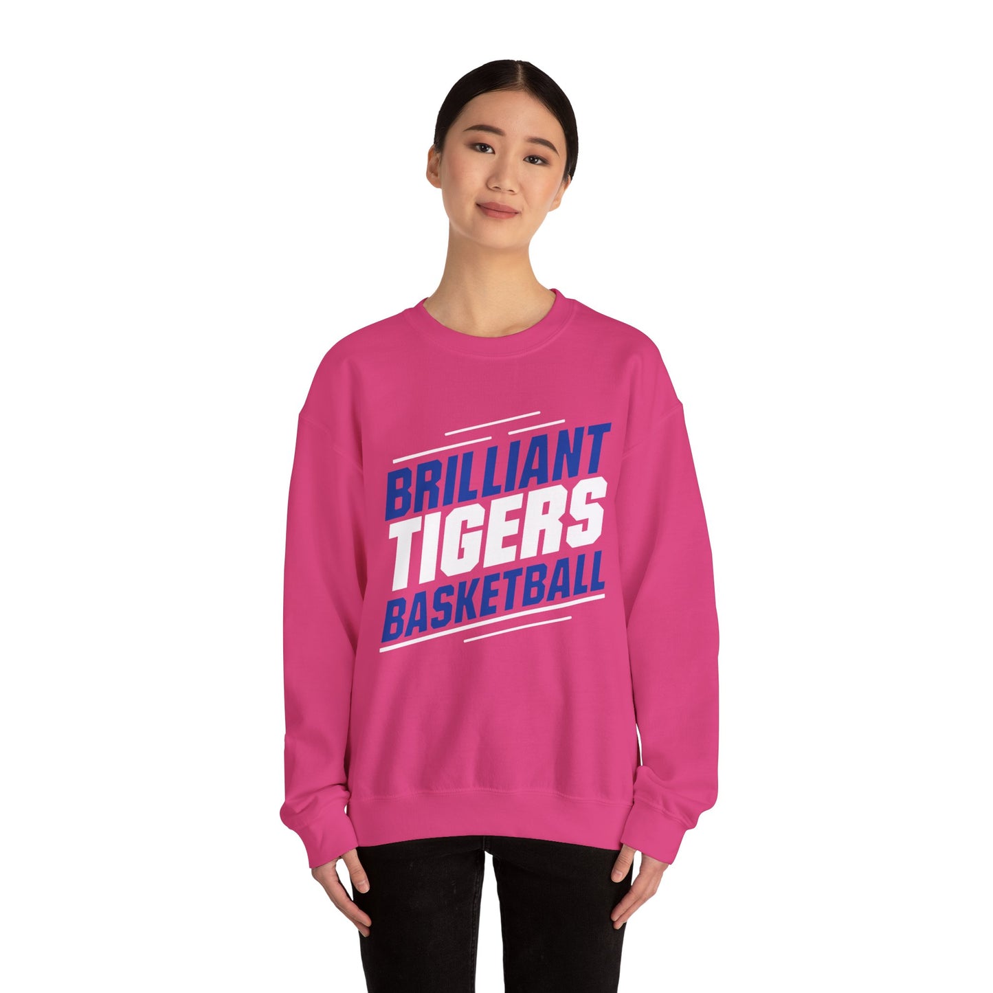 Adult Crewneck Sweatshirt \ Brilliant Tigers Basketball \ BTBK2