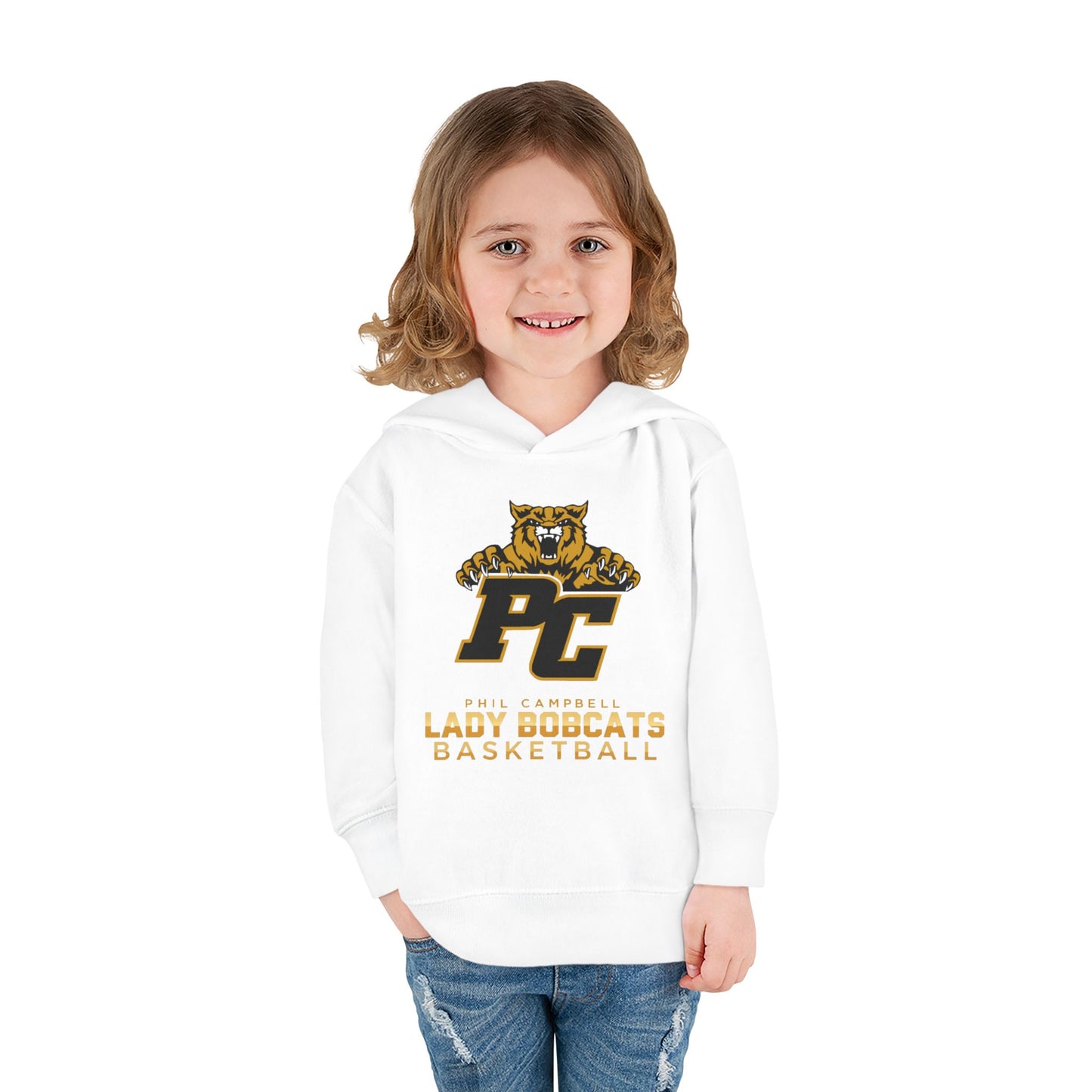 Toddler Hoodie Sweatshirt \ Phil Campbell Bobcats Basketball \ PCBBKG1