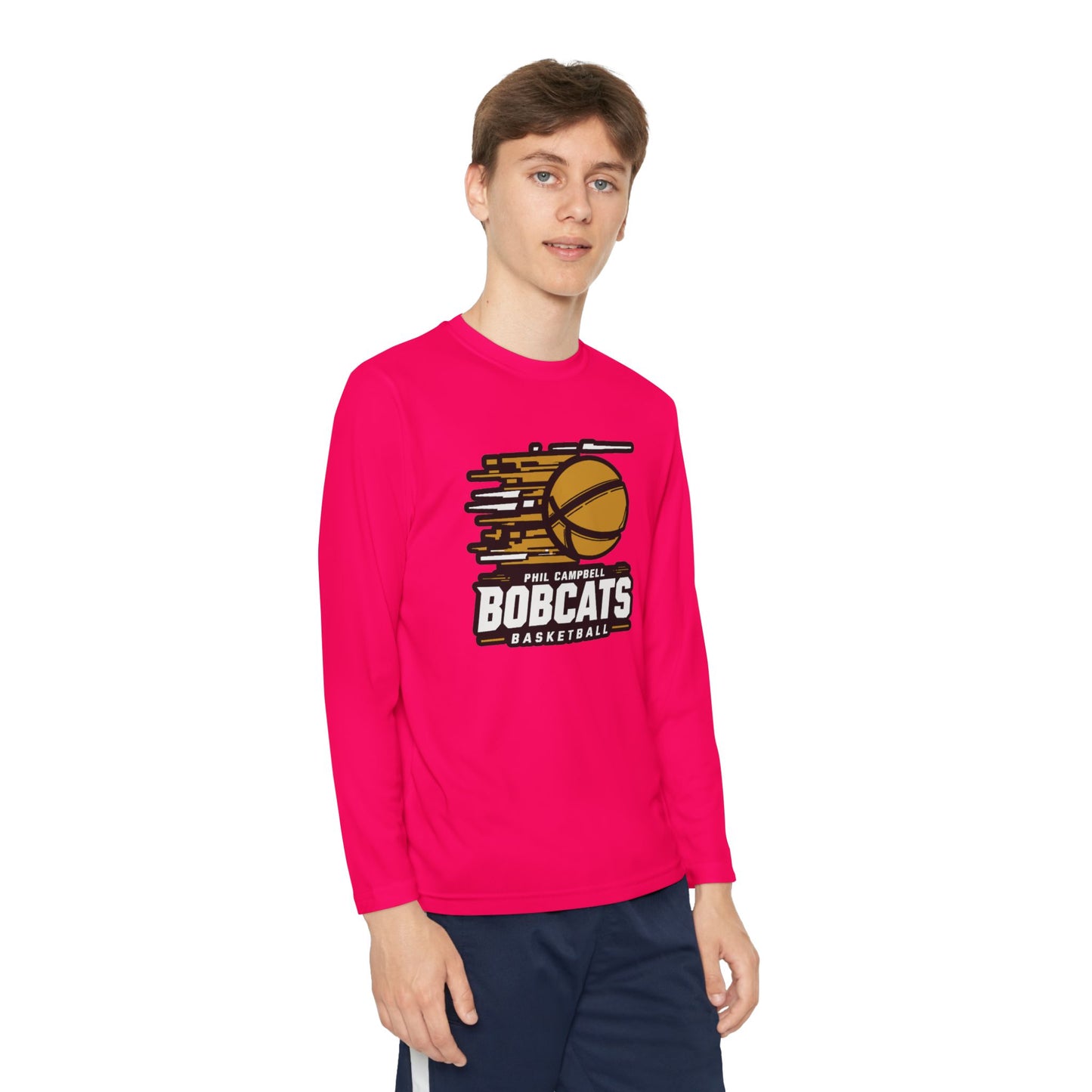 Youth Long Sleeve Tee \ Phil Campbell Bobcats Basketball \ PCBBK2