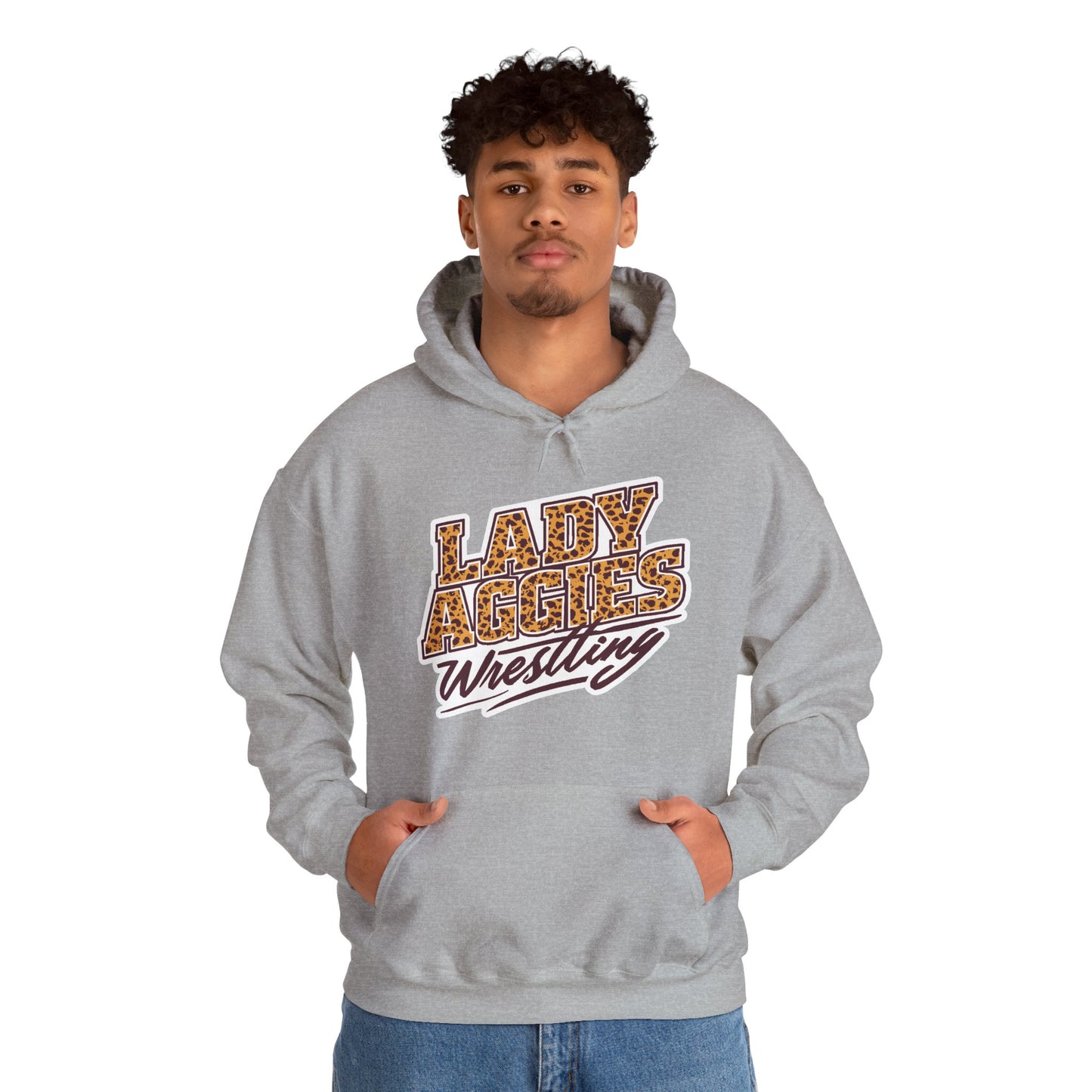 Adult Hoodie Sweatshirt \ Hamilton Aggies Wrestling \ HAWG3