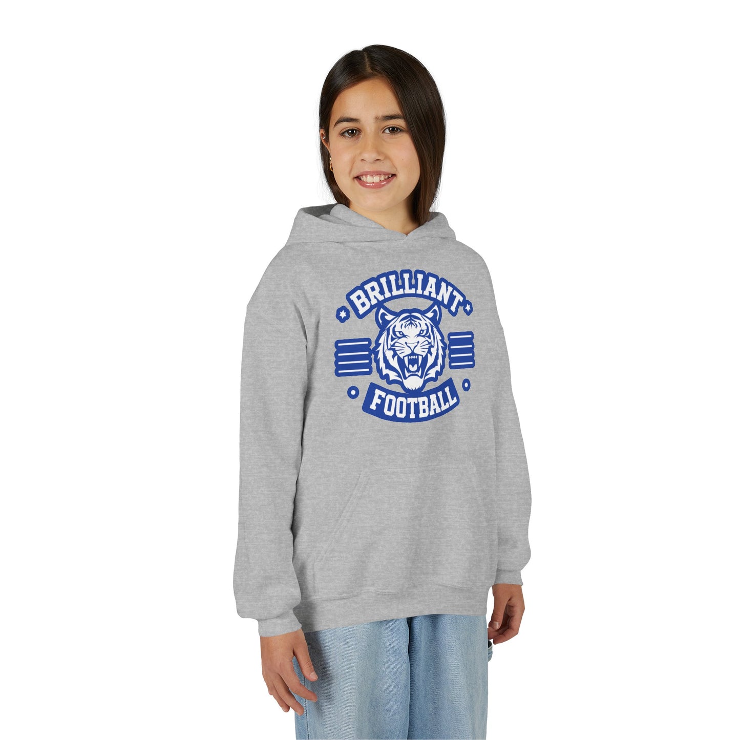 Youth Hoodie Sweatshirt \ Brilliant Tigers Football \ BTF2