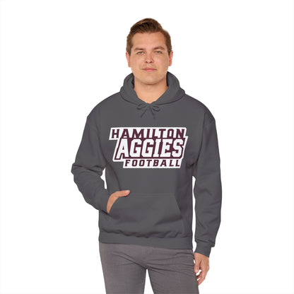 Adult Hoodie Sweatshirt \ Hamilton Aggies Football \ HAF1