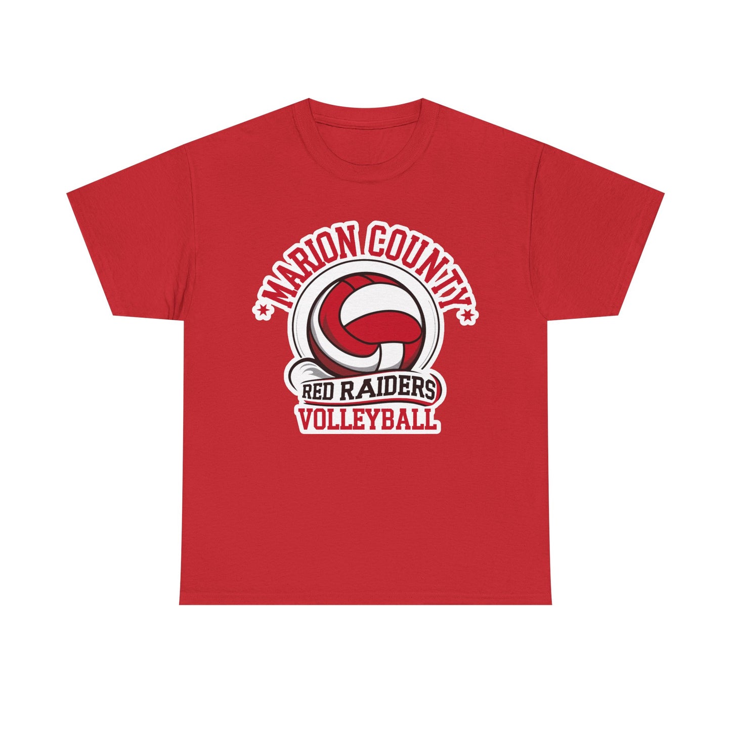 Adult Tee \ Marion County Red Raiders Volleyball \ MCV1
