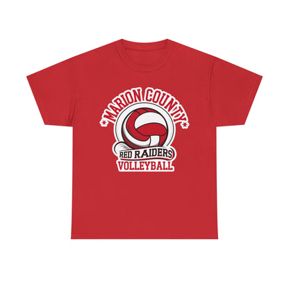 Adult Tee \ Marion County Red Raiders Volleyball \ MCV1