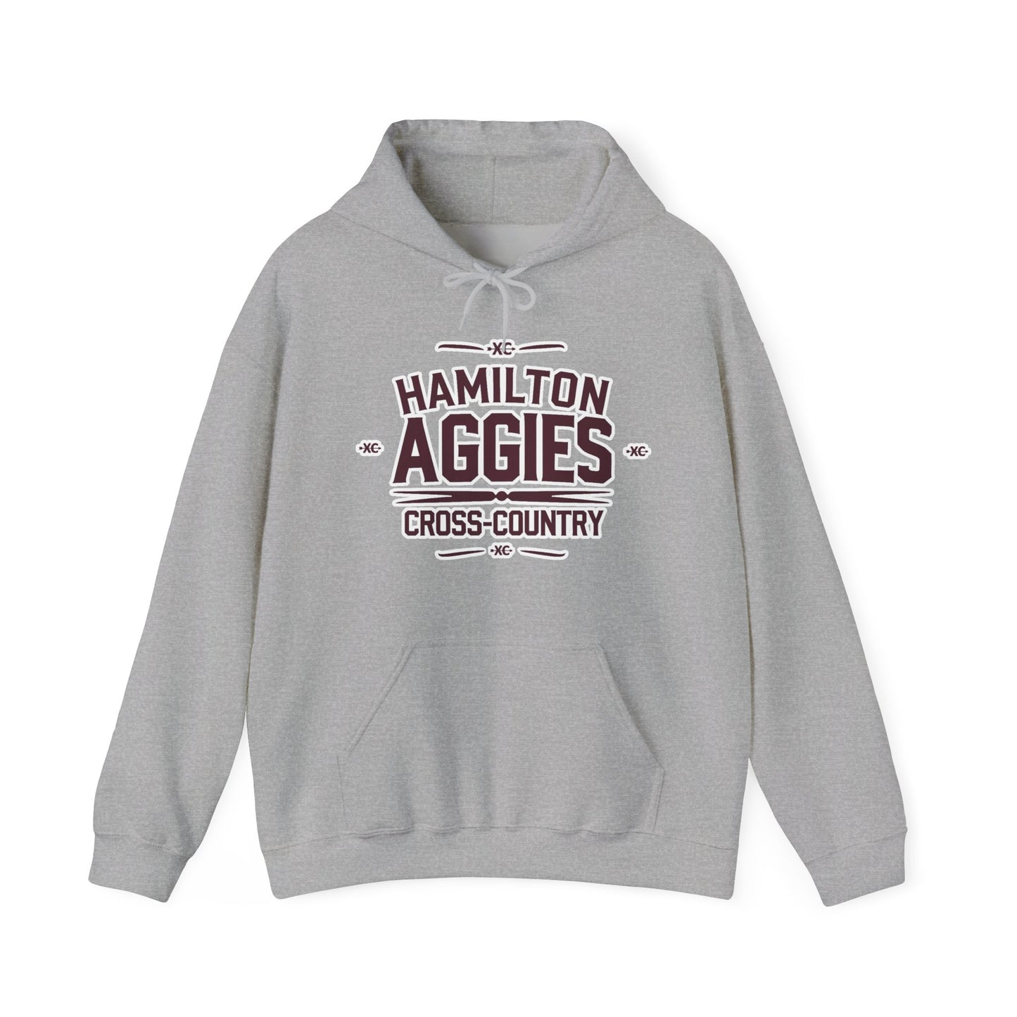 Adult Hooded Sweatshirt \ Hamilton Aggies Cross-Country \ HCC1
