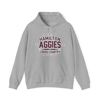 Adult Hooded Sweatshirt \ Hamilton Aggies Cross-Country \ HCC1