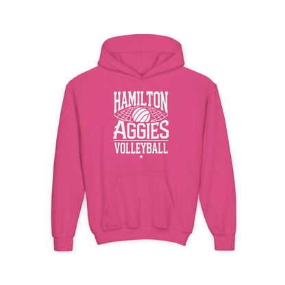 Youth Hoodie Sweatshirt \ Hamilton Aggies Volleyball \ HAV2