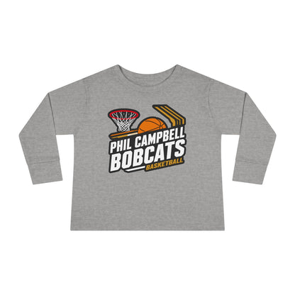 Toddler Long Sleeve Tee \ Phil Campbell Bobcats Basketball \ PCBBK1