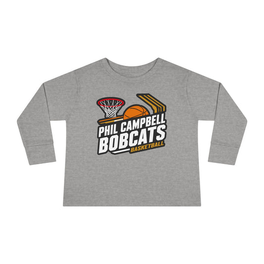 Toddler Long Sleeve Tee \ Phil Campbell Bobcats Basketball \ PCBBK1