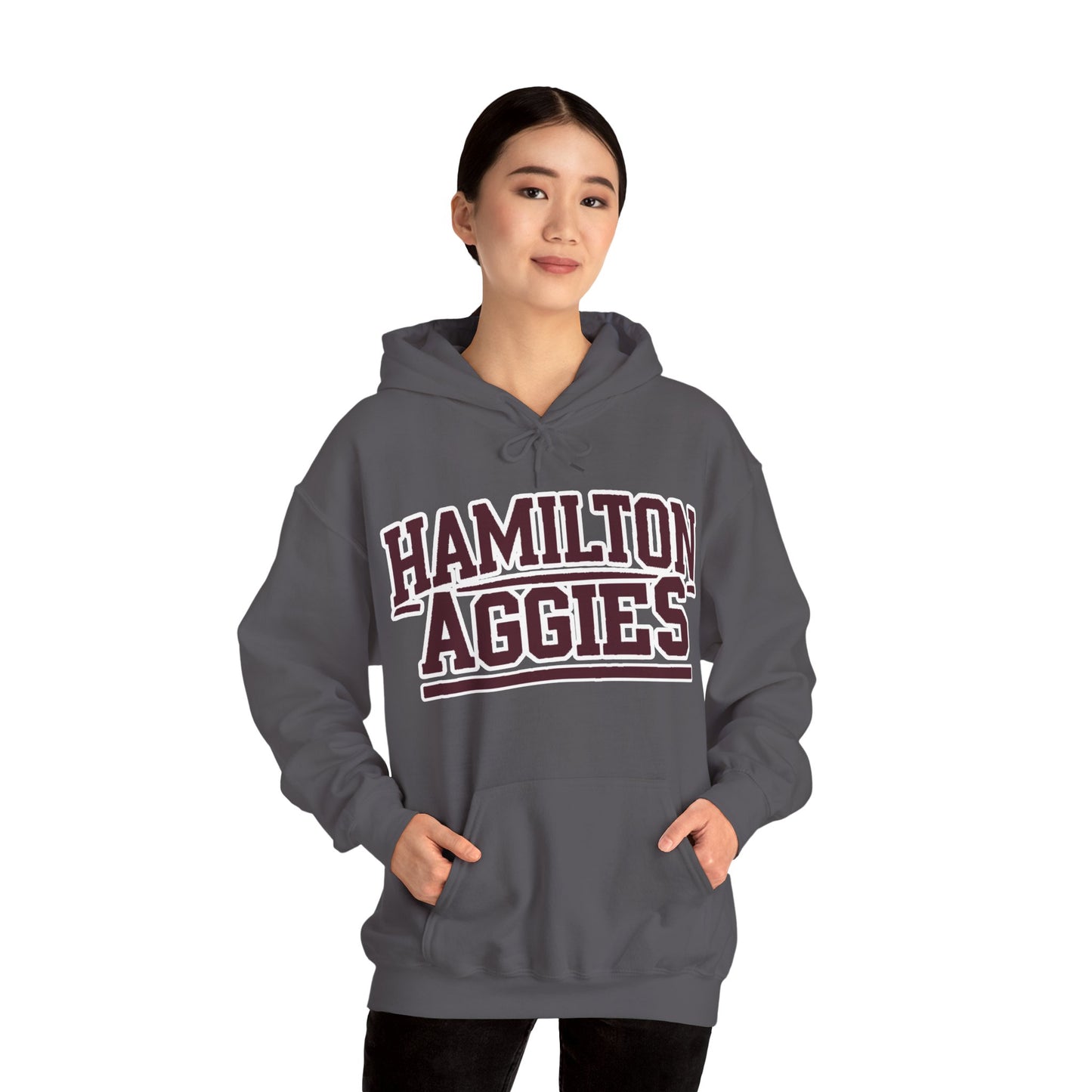 Adult Hoodie Sweatshirt \ Hamilton Aggies \ HA2