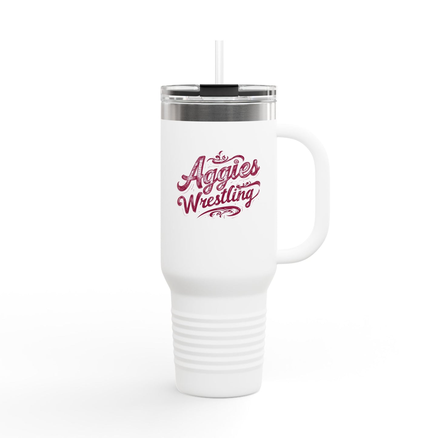 40oz Insulated Tumbler \ Hamilton Aggies Wrestling \ HAWG2