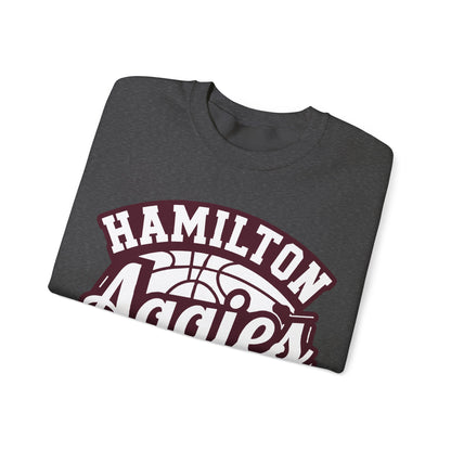 Adult Crewneck Sweatshirt \ Hamilton Aggies Basketball \ HABBG1