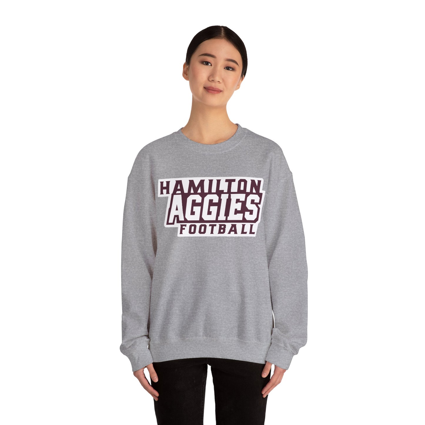 Adult Crewneck Sweatshirt \ Hamilton Aggies Football \ HAF1