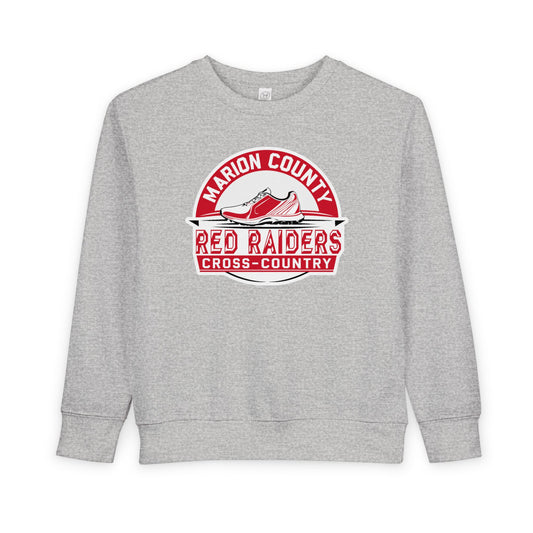 Toddler Crewneck Sweatshirt \ Marion County Red Raiders Cross-Country \ MCCC1
