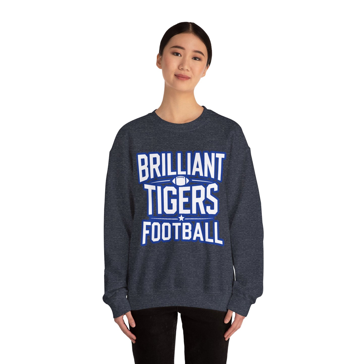 Adult Crewneck Sweatshirt \ Brilliant Tigers Football \ BTF1