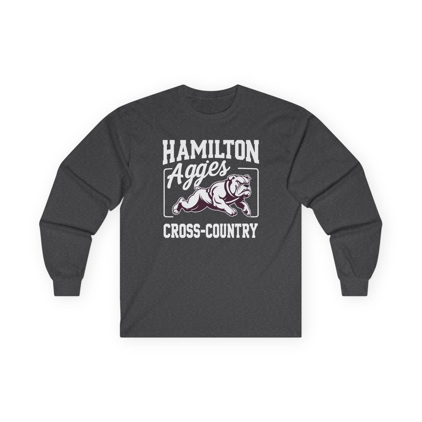 Adult Long Sleeve Tee \ Hamilton Aggies Cross-Country \ HCC2