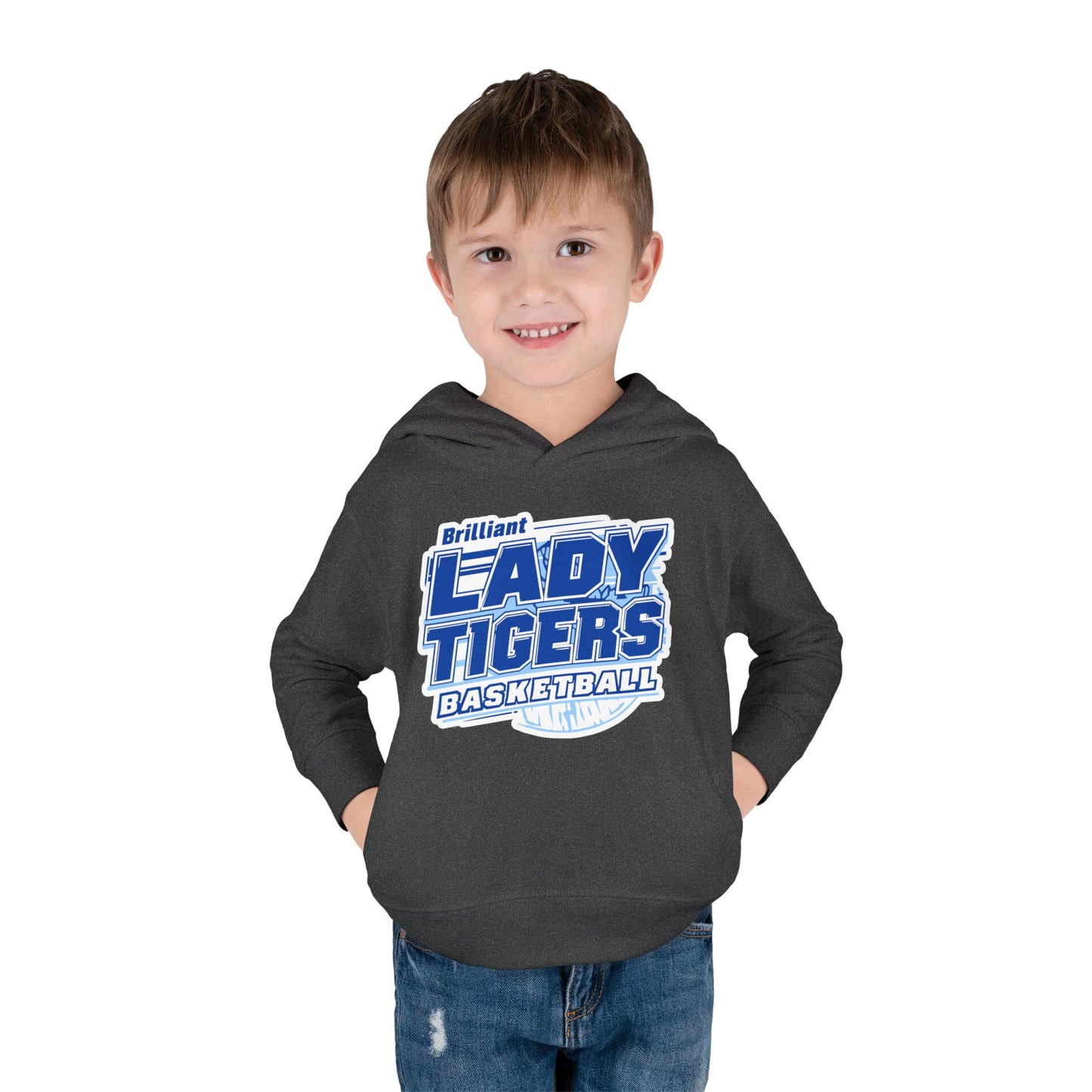 Toddler Hoodie Sweatshirt \ Brilliant Tigers Basketball \ BTBKG2