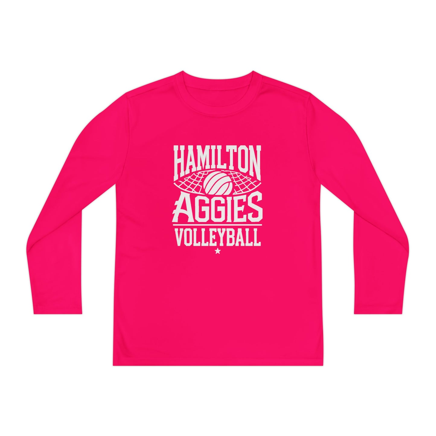 Youth Long Sleeve Tee \ Hamilton Aggies Volleyball \ HAV2