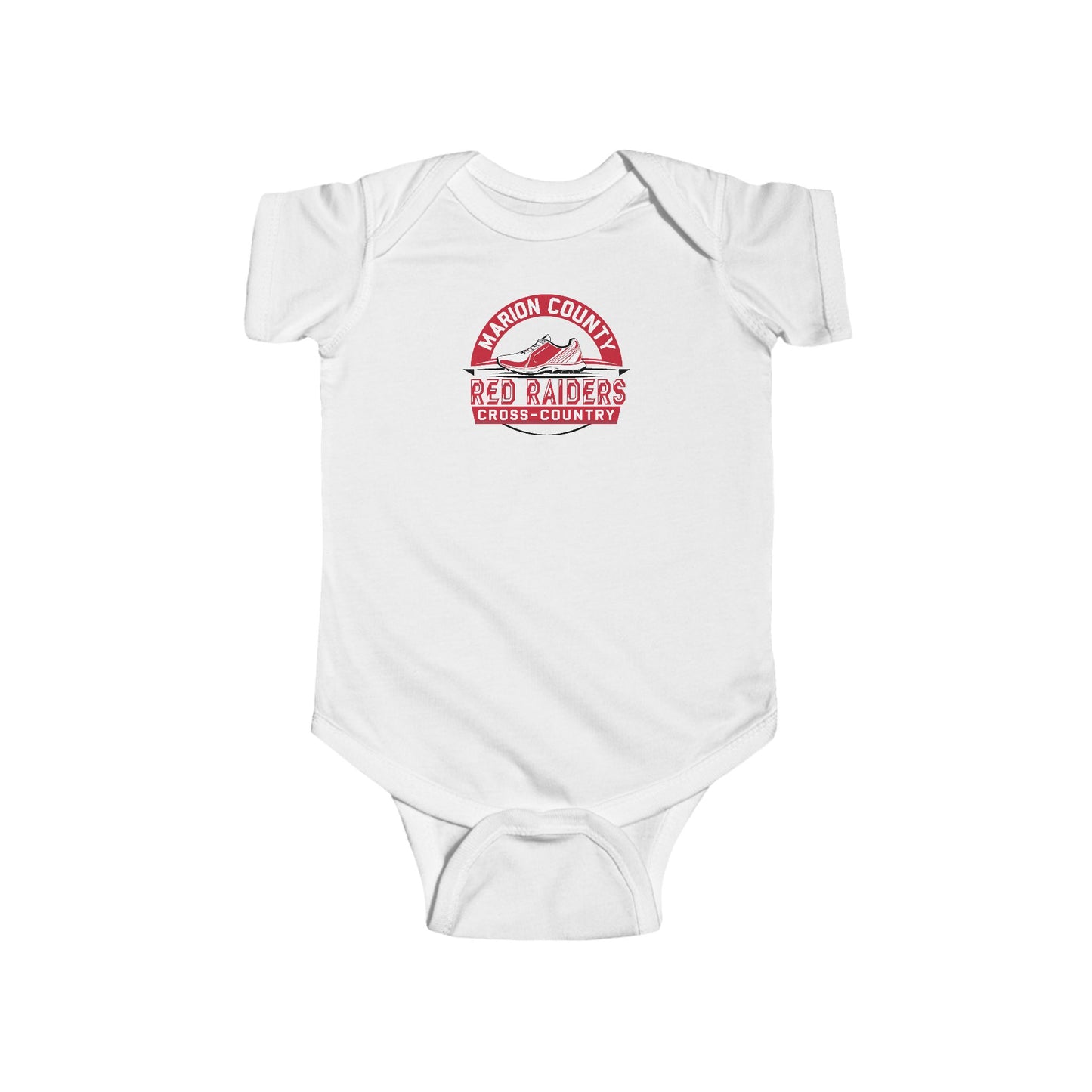 Short Sleeve Baby Bodysuit \ Marion County Red Raiders Cross-Country \ MCCC1