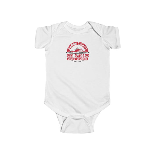 Short Sleeve Baby Bodysuit \ Marion County Red Raiders Cross-Country \ MCCC1