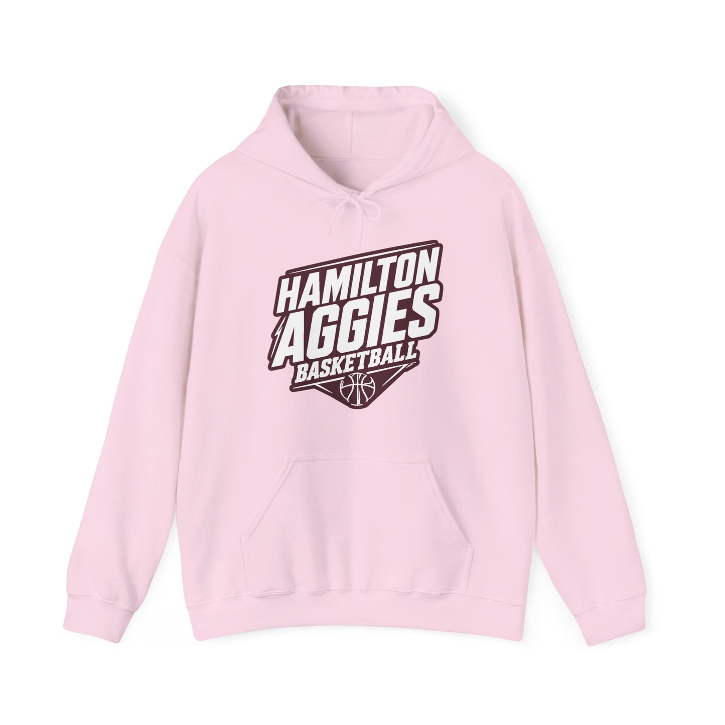 Adult Hoodie Sweatshirt \ Hamilton Aggies Basketball \ HABB2