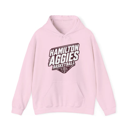 Adult Hoodie Sweatshirt \ Hamilton Aggies Basketball \ HABB2
