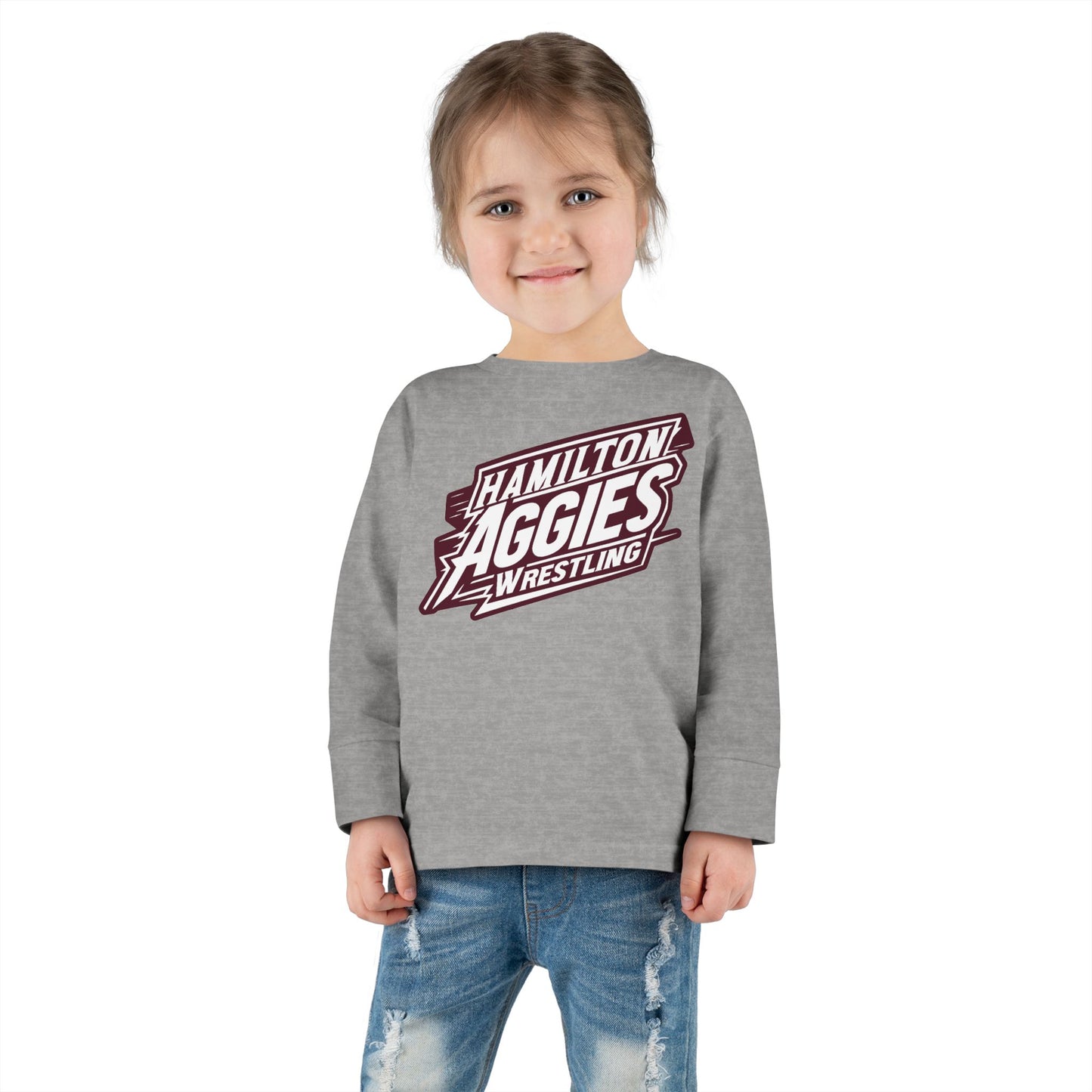 Toddler Long Sleeve Tee \ Hamilton Aggies Wrestling \ HAW1