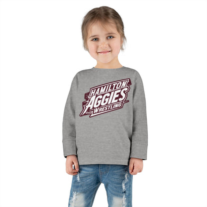 Toddler Long Sleeve Tee \ Hamilton Aggies Wrestling \ HAW1