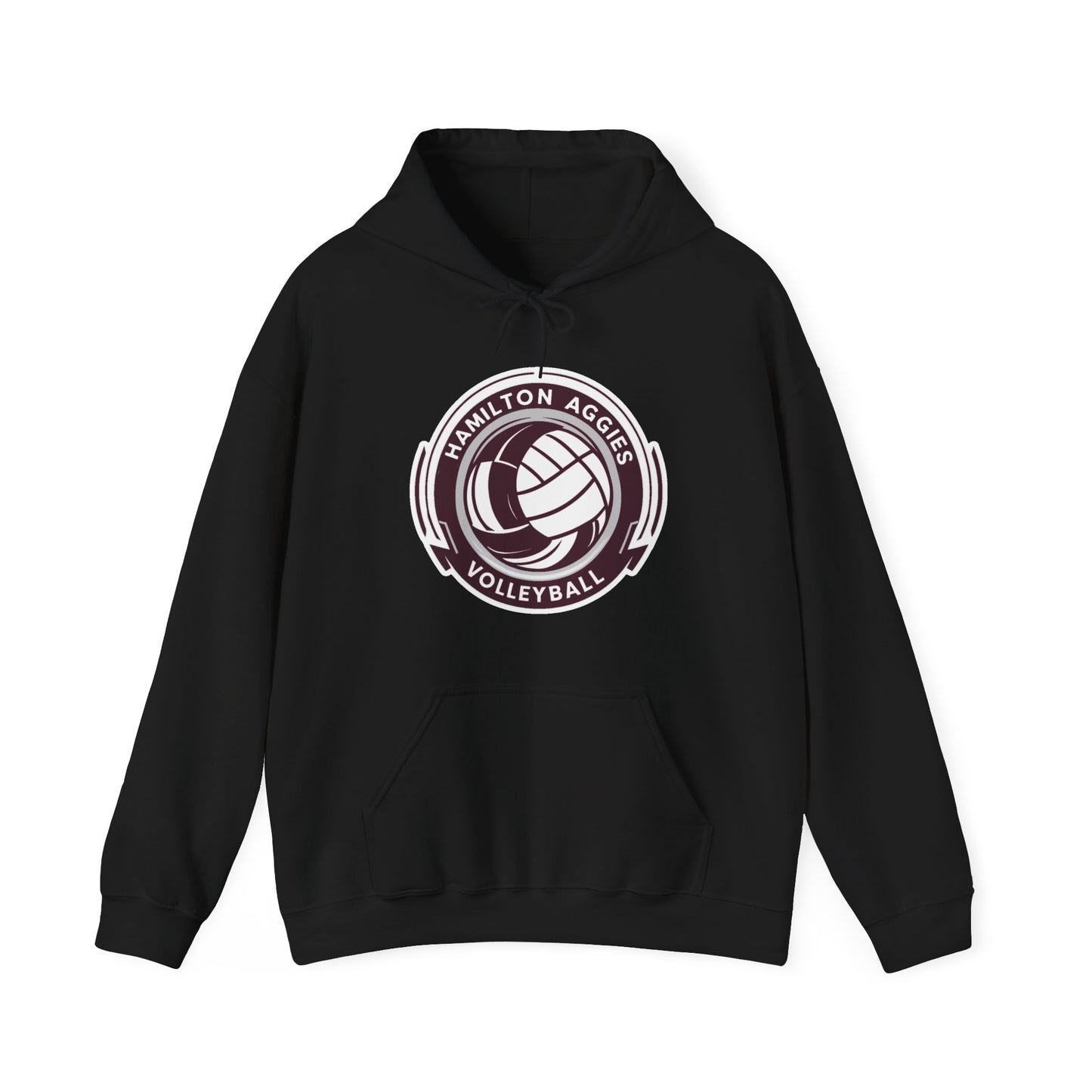 Adult Hoodie Sweatshirt \ Hamilton Aggies Volleyball \ HAV1