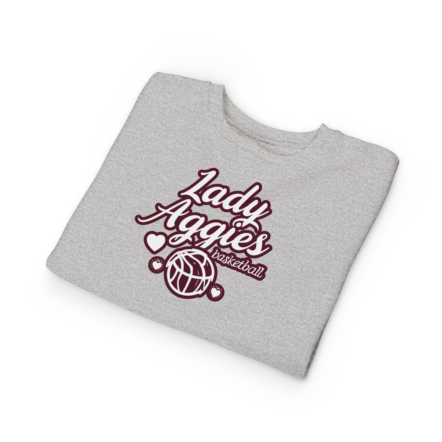 Toddler Crewneck Sweatshirt \ Hamilton Aggies Basketball \ HABBG2