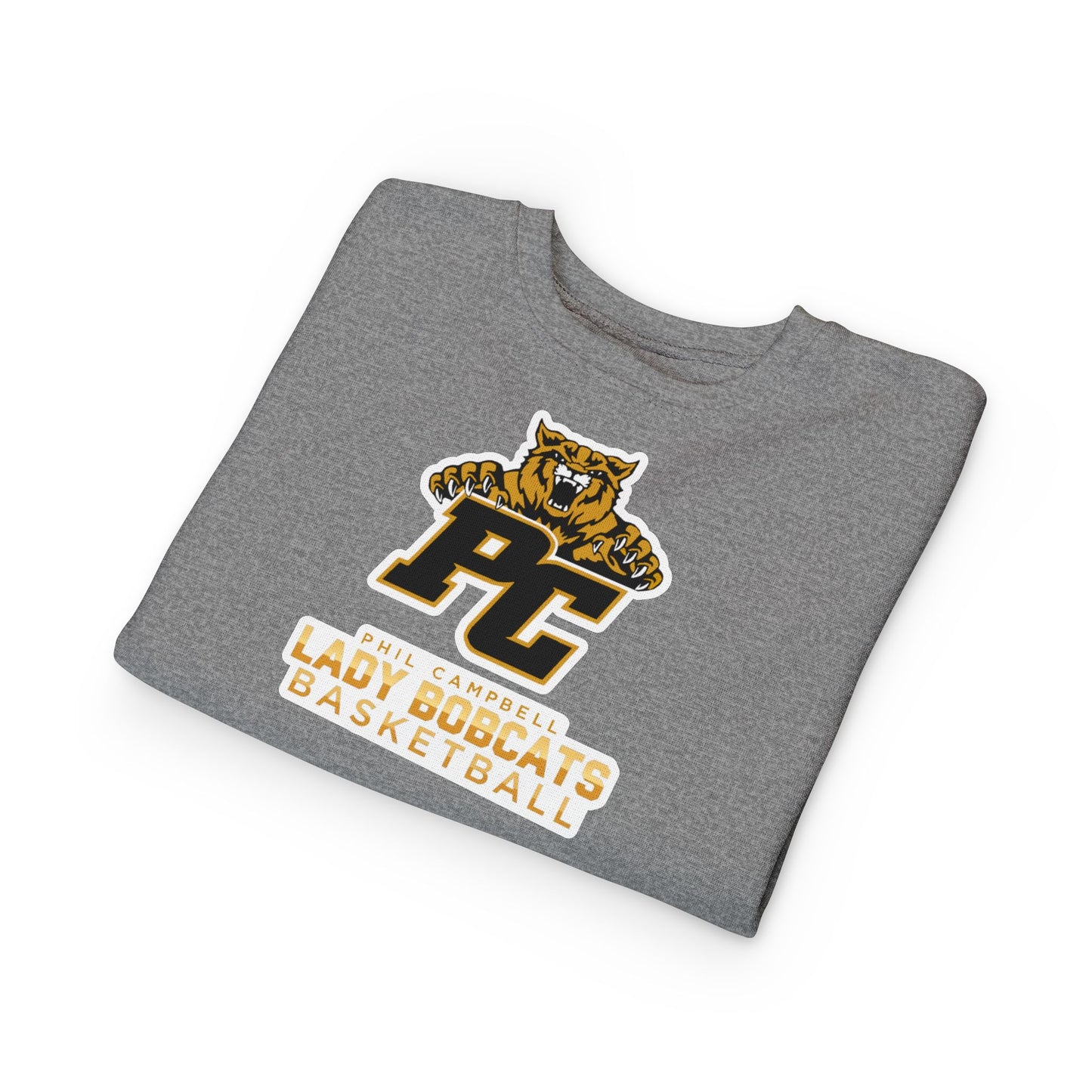 Toddler Crewneck Sweatshirt \ Phil Campbell Bobcats Basketball \ PCBBKG1