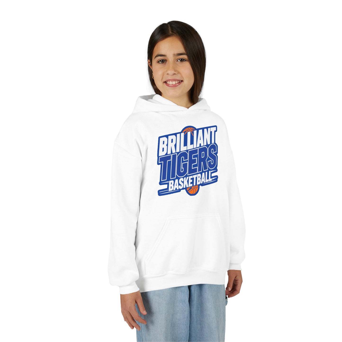 Youth Hoodie Sweatshirt \ Brilliant Tigers Basketball \ BTBK1