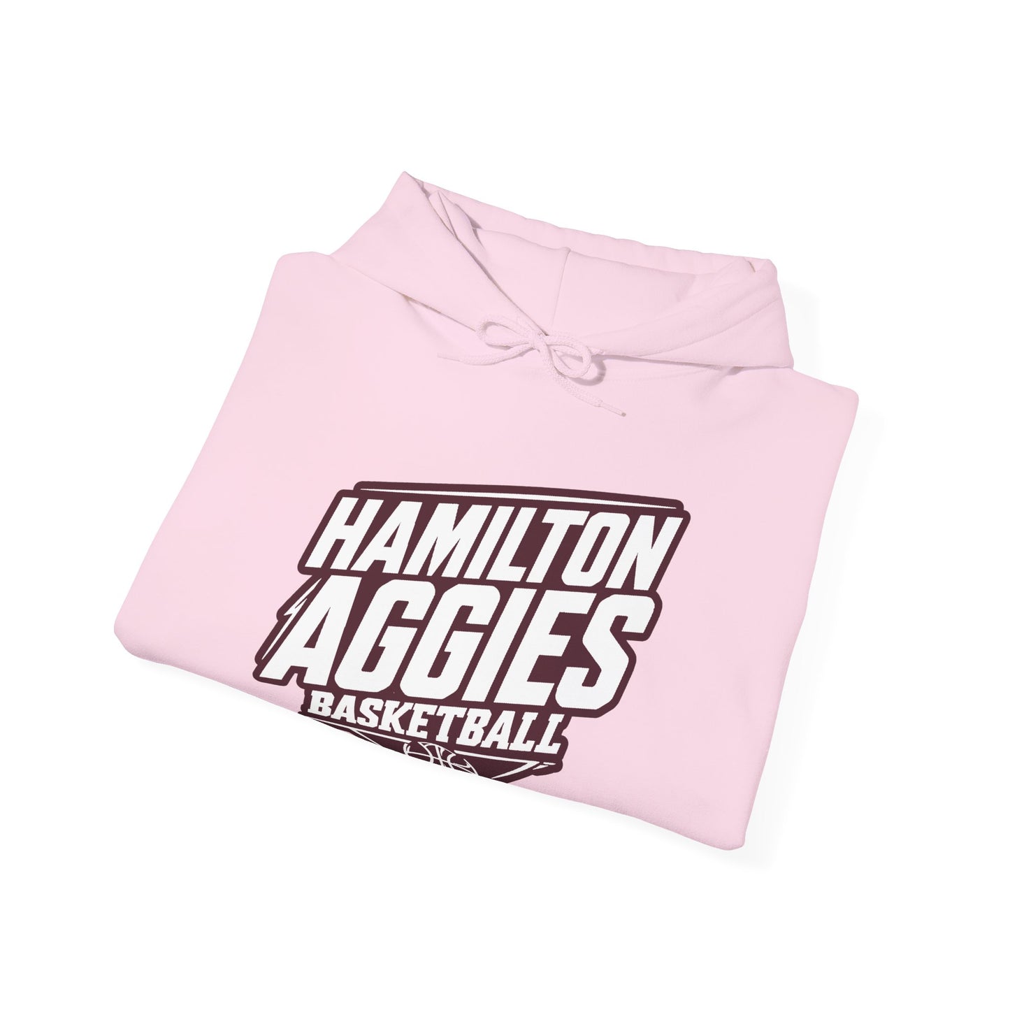 Adult Hoodie Sweatshirt \ Hamilton Aggies Basketball \ HABB2
