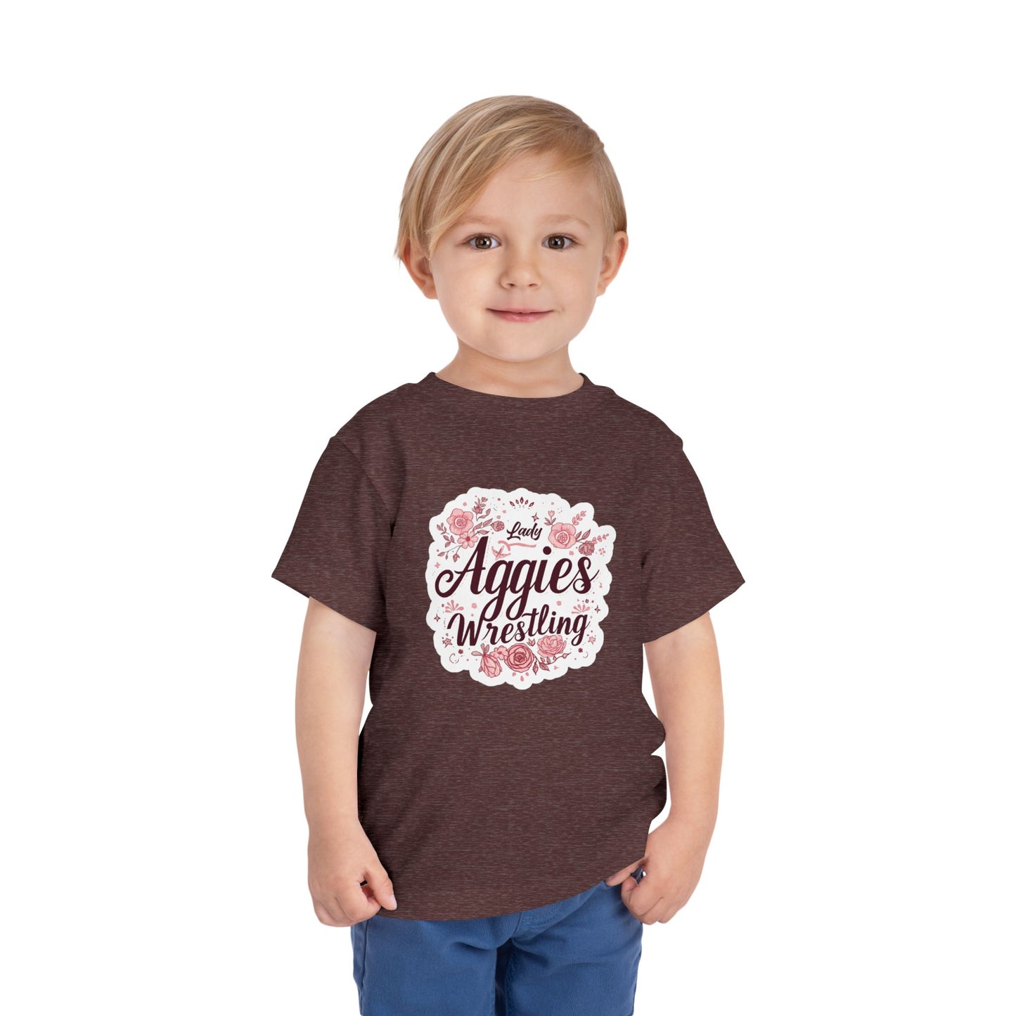 Cute Toddler Wrestling Tee, Kid's Short Sleeve T-Shirt, Perfect for Birthdays, Sports Events, Family Gatherings, Gifts