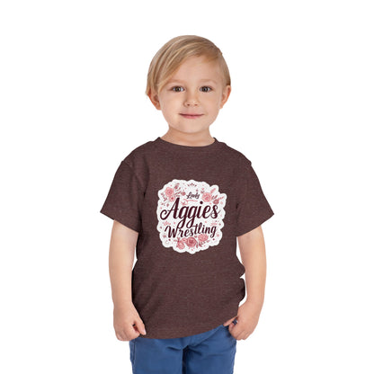 Cute Toddler Wrestling Tee, Kid's Short Sleeve T-Shirt, Perfect for Birthdays, Sports Events, Family Gatherings, Gifts