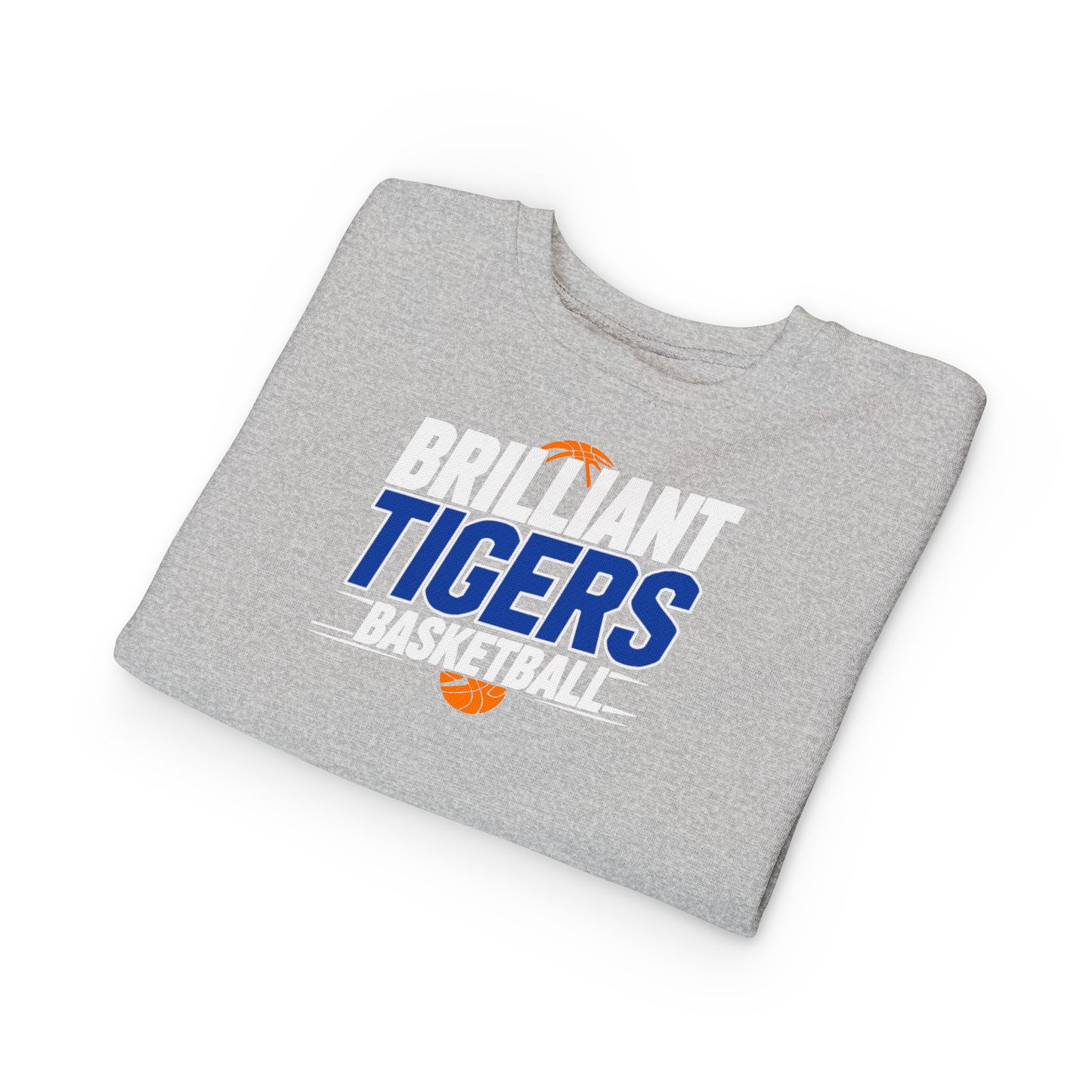 Toddler Crewneck Sweatshirt \ Brilliant Tigers Basketball \ BTBK1