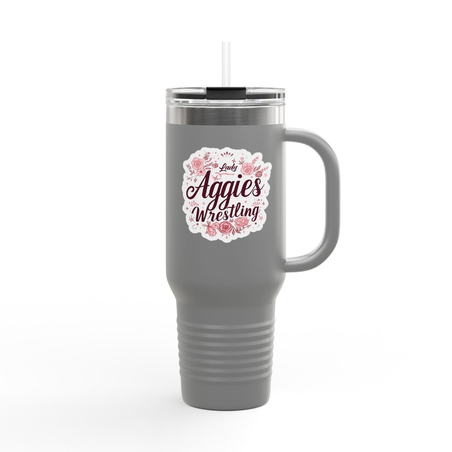 40oz Insulated Tumbler \ Hamilton Aggies Wrestling \ HAWG1