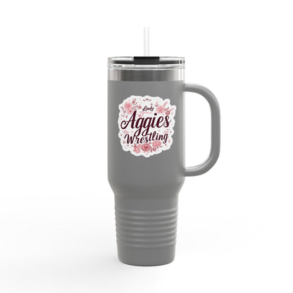 40oz Insulated Tumbler \ Hamilton Aggies Wrestling \ HAWG1