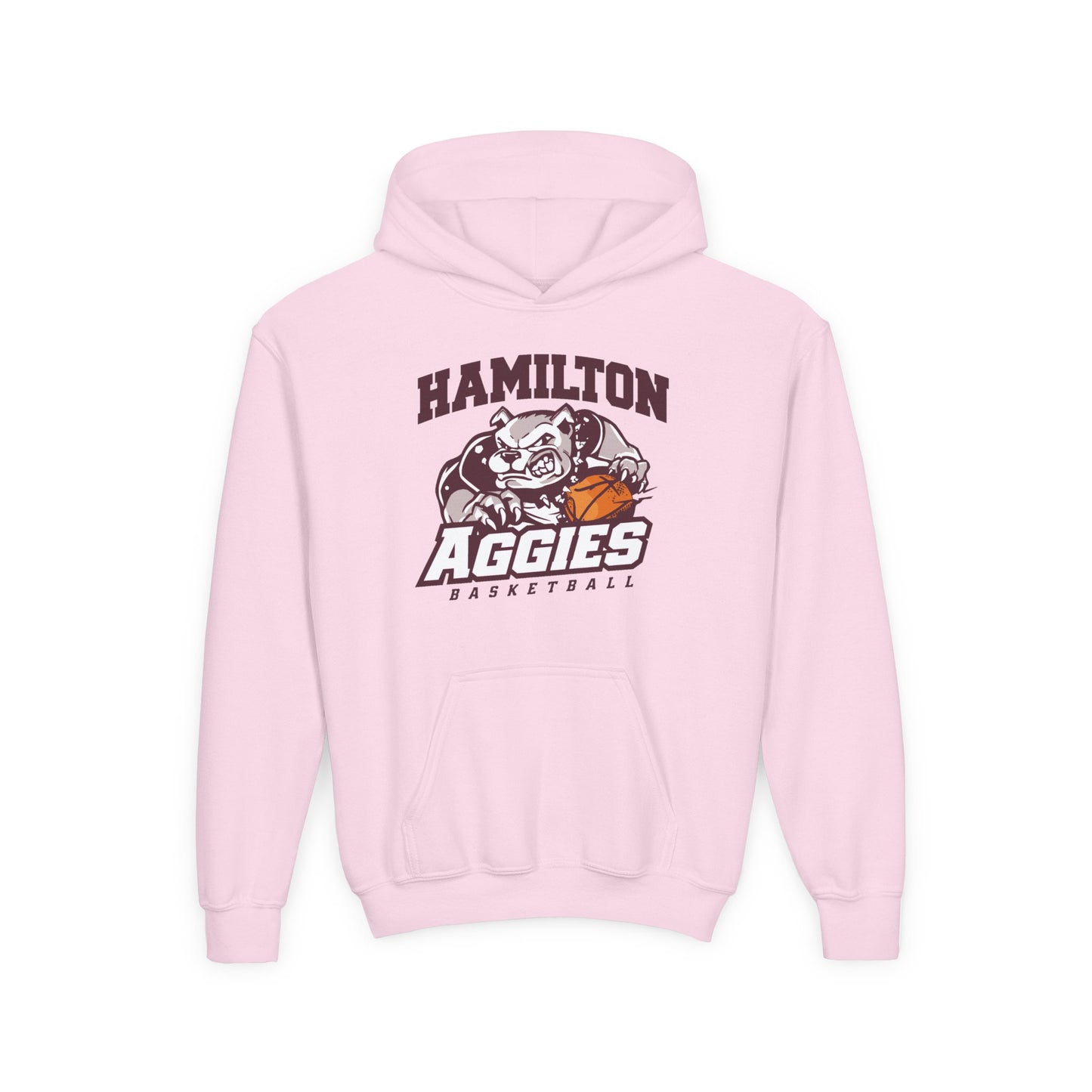 Youth Hoodie Sweatshirt \ Hamilton Aggies Basketball \ HABB1